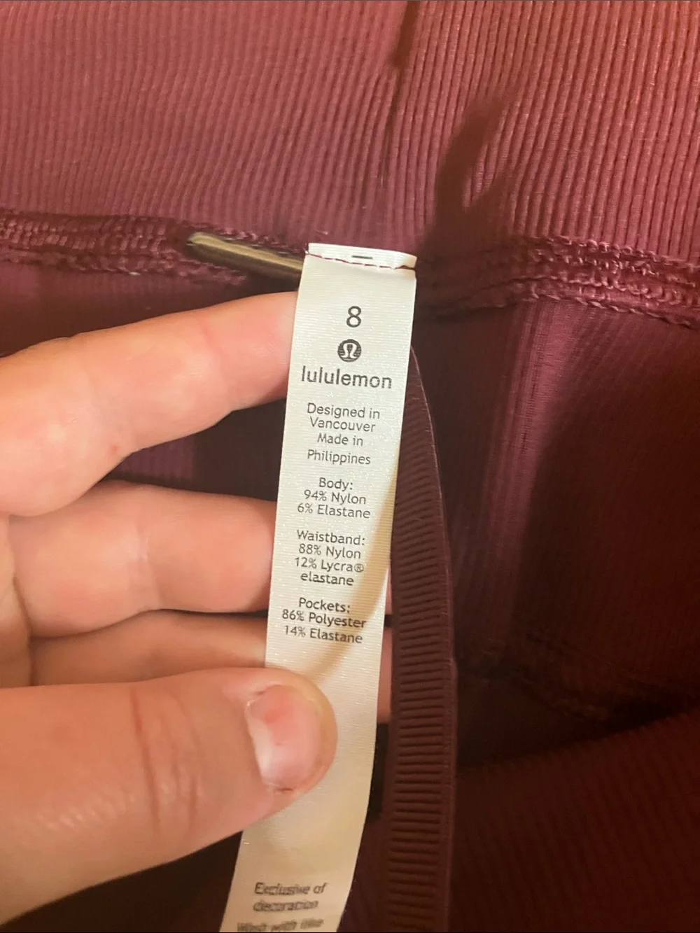 lululemon athletica Women's Burgundy Track Joggers